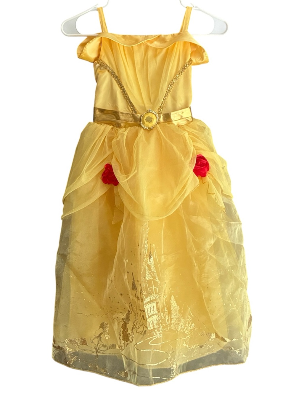 Disney Princess Costume Halloween Party Yellow Beauty and the Beast Dress 5 / 6